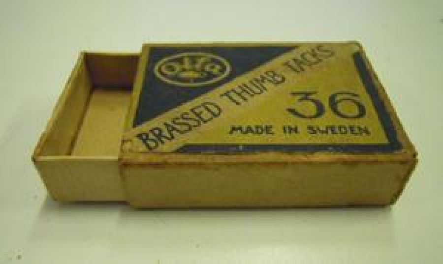 OLFA BRASSED THUMB TACKS 36 MADE İN SWEDEN MAKET BIÇAK UCU BOŞ KUTU 