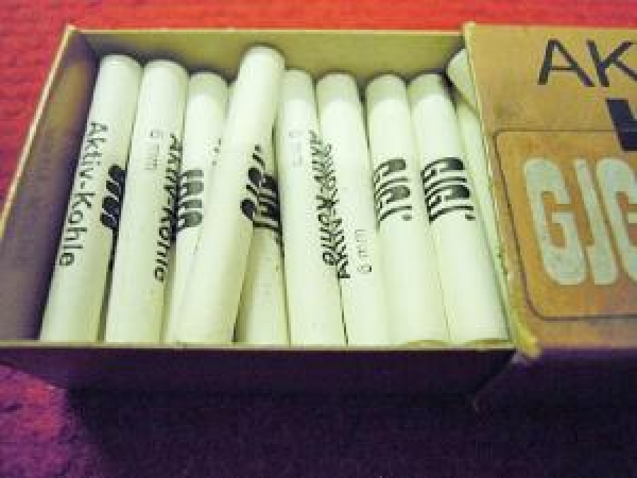 PİPO FİLTRE AKTIV 6 MM KOHLE FILTER GIGJ FÜR PFEİFEN, ZİGARREN - UND ZİGARETTENSPİTZEN FOR PİPES,