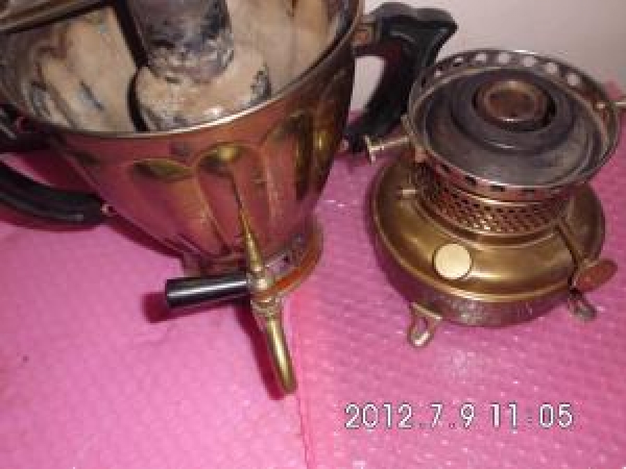 İRAN GAZLI MUSLUKLU SEMAVER PİRİNÇ NİKEL KAPLAMA 