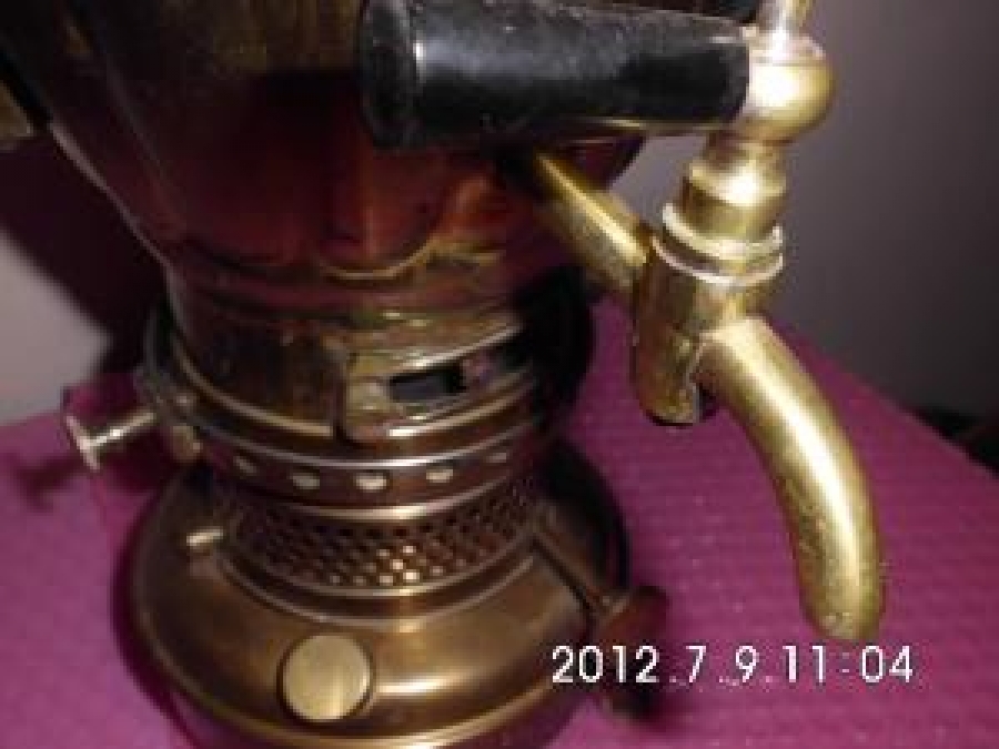 İRAN GAZLI MUSLUKLU SEMAVER PİRİNÇ NİKEL KAPLAMA 