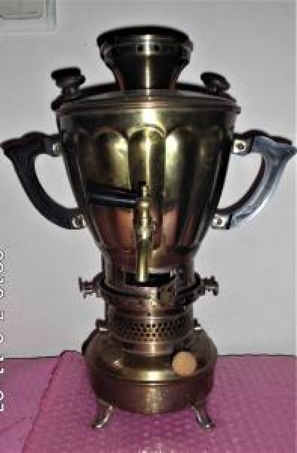 İRAN GAZLI MUSLUKLU SEMAVER PİRİNÇ NİKEL KAPLAMA 