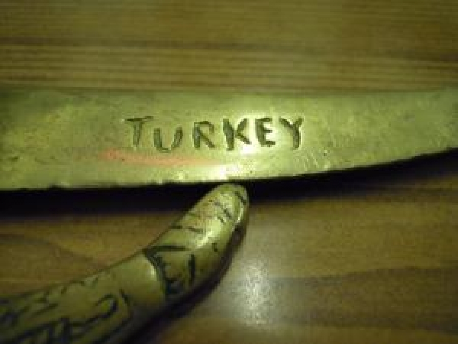 PİRİNC KININDA KAMA 60 YILLARIN TÜRİSTLİK URUNU HANCER ELCİK KISMINDA FATİH FUGURLU