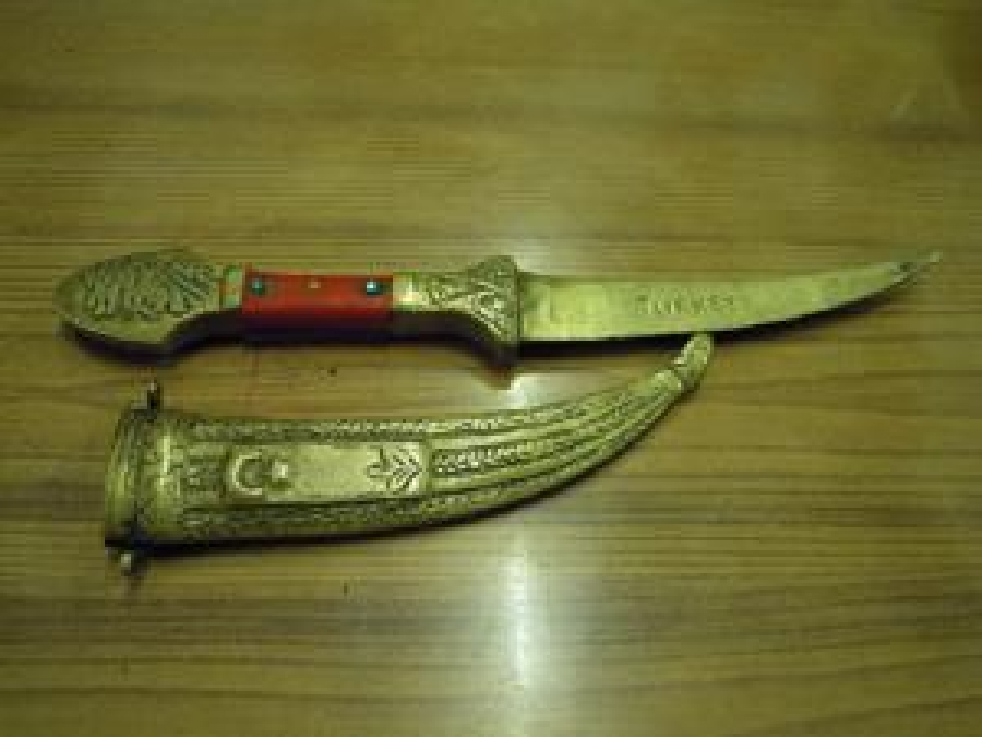 PİRİNC KININDA KAMA 60 YILLARIN TÜRİSTLİK URUNU HANCER ELCİK KISMINDA FATİH FUGURLU