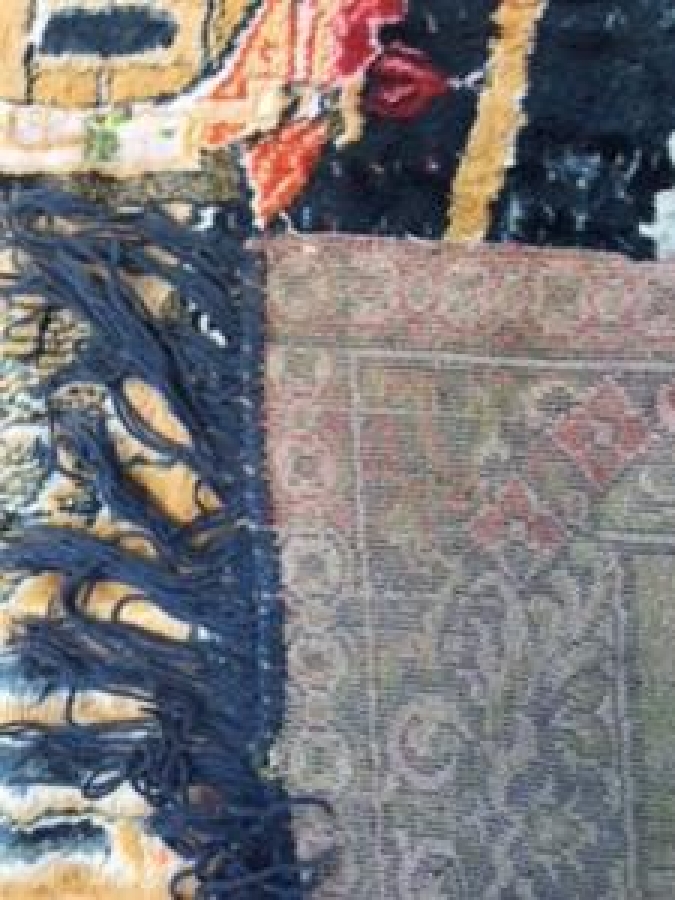 MEKKE FİGÜRLÜ DUVAR HALI UFAK BOY FLOŞ DOKUMA 1960 