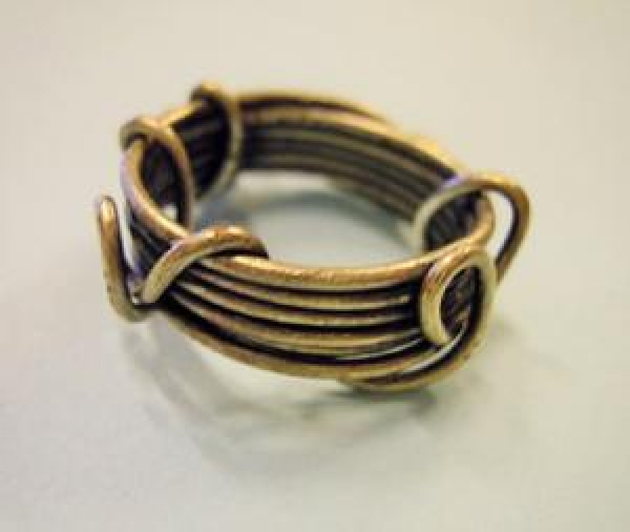 METAL TEL ÖRGÜ YÜZÜK EL YAPIM