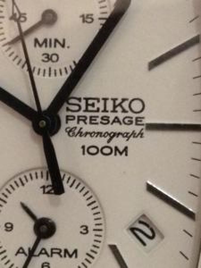 SEIKO PRESAGE DHRONOGRAPH 100M SAFİR KRISTAL CAM METAL KASA SAAT 