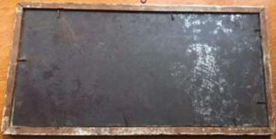 TENEKE ÜZERİ YAZILMIŞ TEKKEDEN CIKMA ÖZEL ÇERCEVELİ ESKİ OSMANLI HAT YAZISI