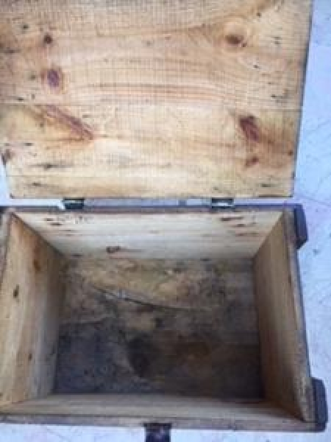 1947 AMERİKAN MARSHAL YARDIM SANDIGI EL YAPIMI ORTA BOY SANDIK UNITED STATES OF AMERİCA 