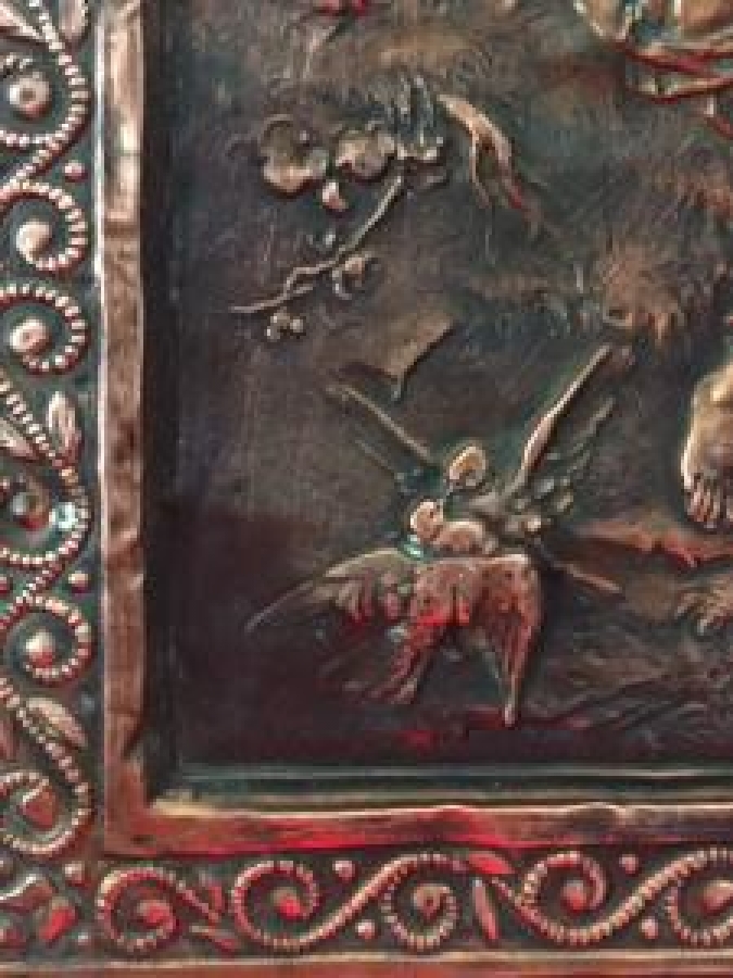 BAKIR AVRUPA EL YAPIM ROLYEF COSTANTİN ETİKETLİDİR 