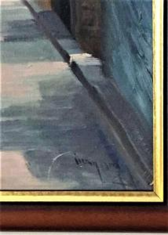 İLCAN ORCİN İMZALI TUAL ÜZERİ YAĞLI BOYA 48 X 38 ÖLÇÜLERDE 