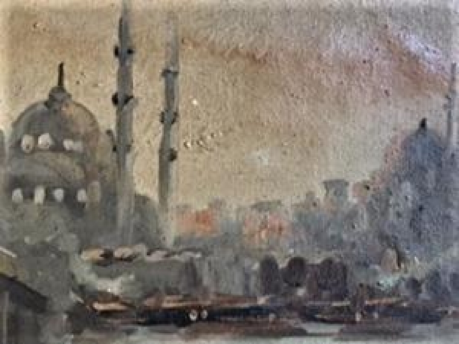 KARAKÖY DEN EMİNÖNÜ YAĞLI BOYA RESİM SANATÇI İMZALI TABLO 