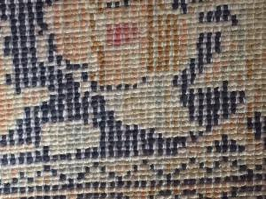 IRAN EV TEZGAHLARINDA EL DOKUMA FLOŞ HALI ÜZERİNDE HAYAT AGACI KUGULAR KUŞLAR CİCEKLER BULUNMAKTADIR