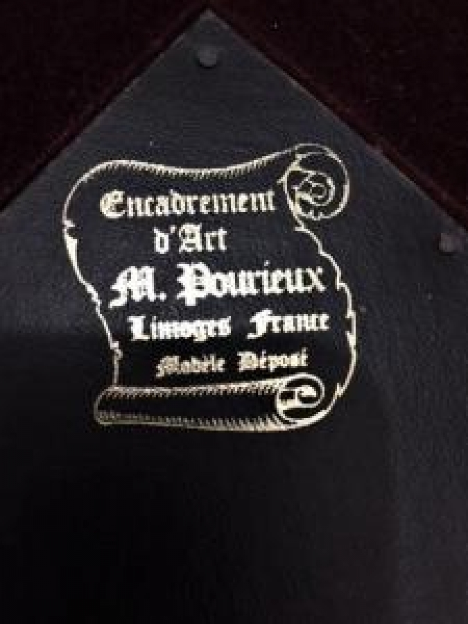 LİMOGES EMAYE EL CALIŞMA RESİM ORJİNAL ÇERÇEVESİ SANATÇI İMZALI ORJİNAL KOLEKSİYON 