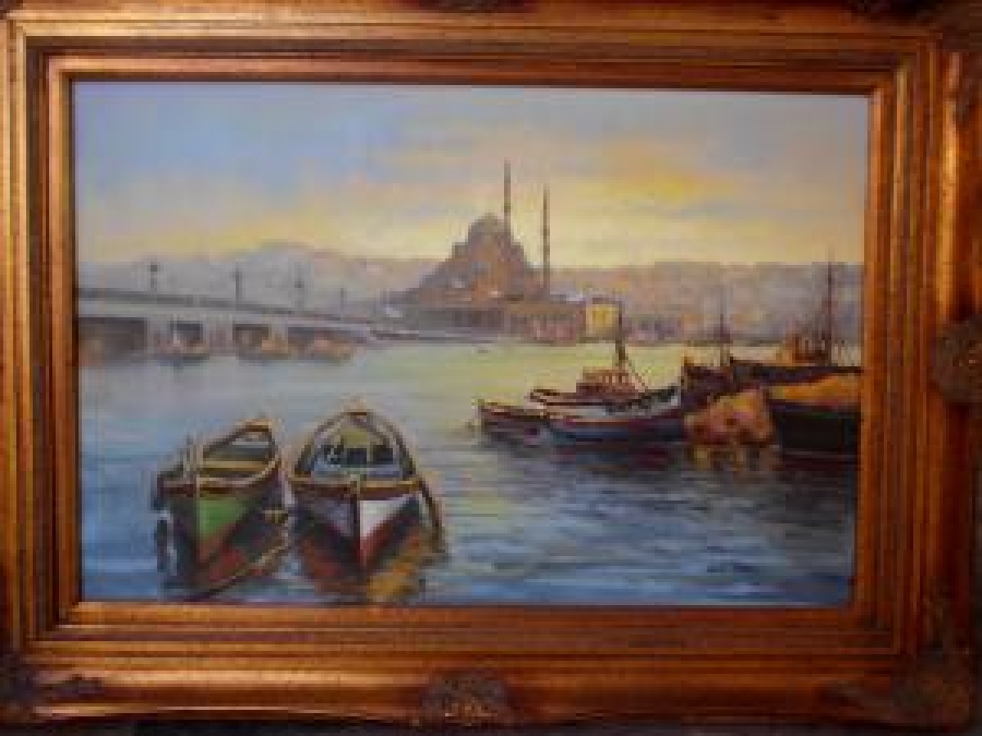 MUSTAFA ELDENİZ 70 X 100 YAĞLI BOYA İMZALI ESERİ 