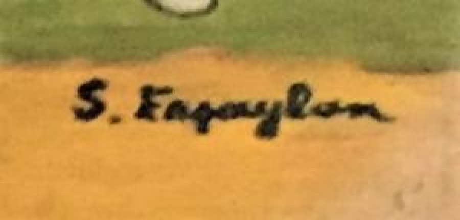 NASRETTİN HOCA AHŞAP YAĞLI BOYA S.ENŞAYLAN SANATÇI İMZALI 21 CM ÇAP