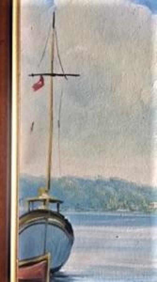 TUAL ÜZERİ DENİZ BOĞAZDA YALI YAĞLI BOYA CENK ŞALLI İMZALI 