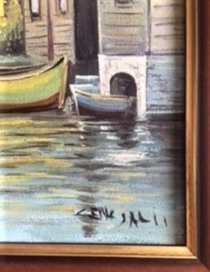 TUAL ÜZERİ DENİZ BOĞAZDA YALI YAĞLI BOYA CENK ŞALLI İMZALI 