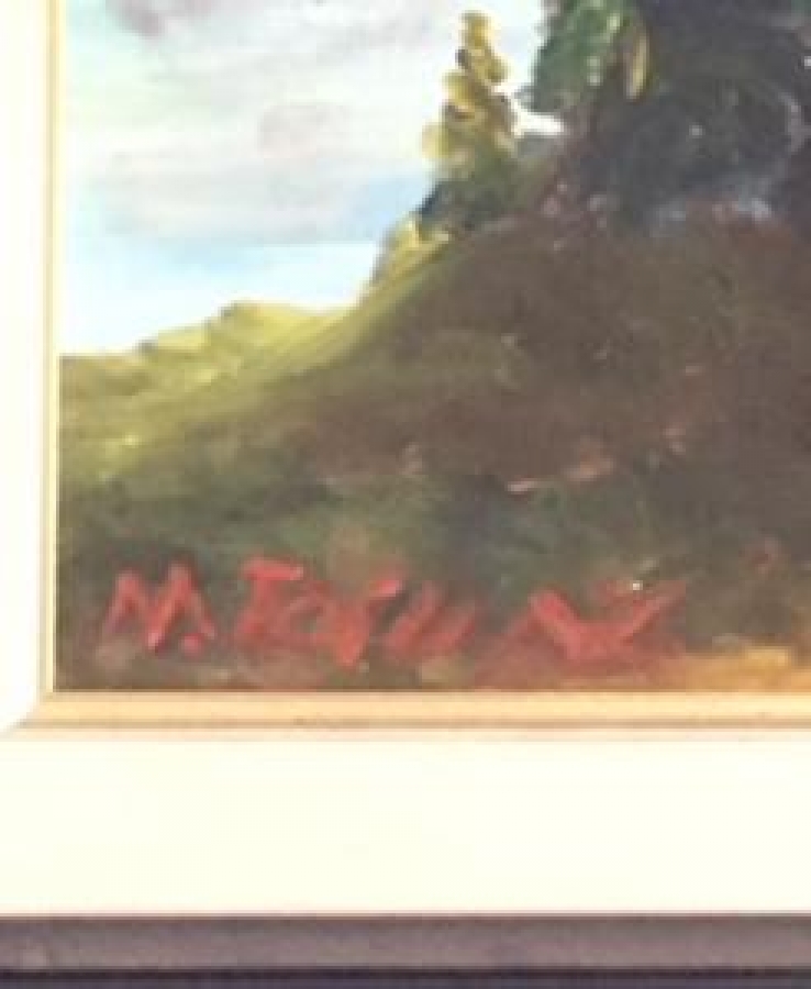 YAĞLI BOYA SANATÇI İMZALI GÜZEL MANZARALI TABLO 