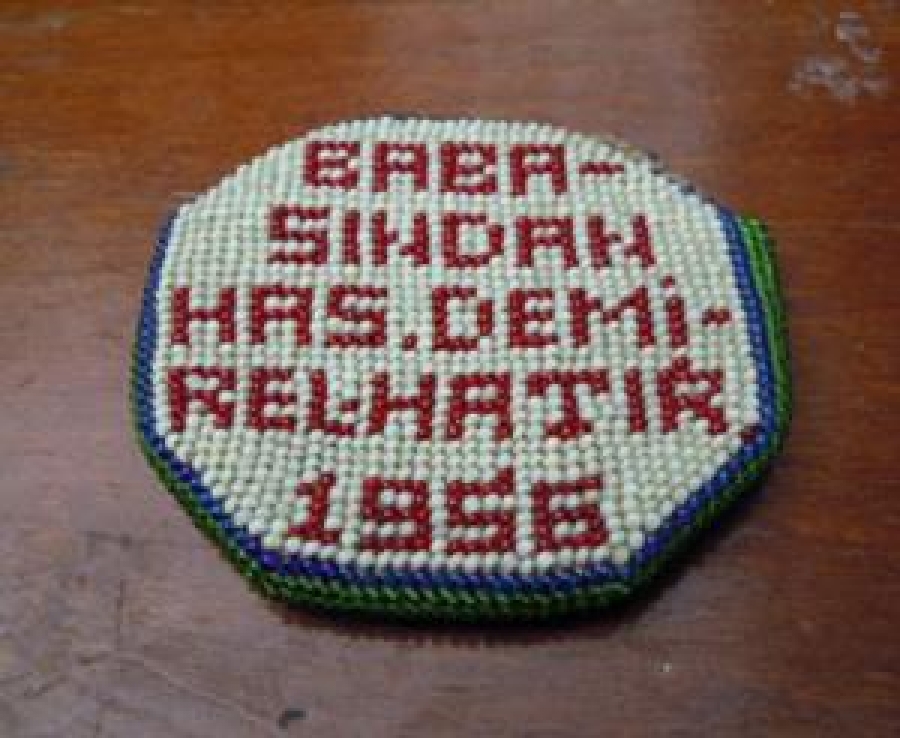 1956 BABASINDAN HAS.DEMİ-REL-HATIRA 1956 HAPİSHANE BONCUK İŞİ ÇANTA 