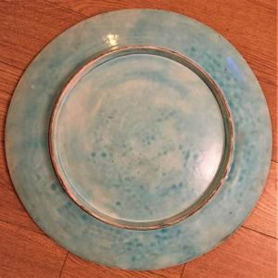 BÜYÜK BOYDA CİNİ EL İŞÇİLİKLİ FRANSIZ DUVAR TABAK 