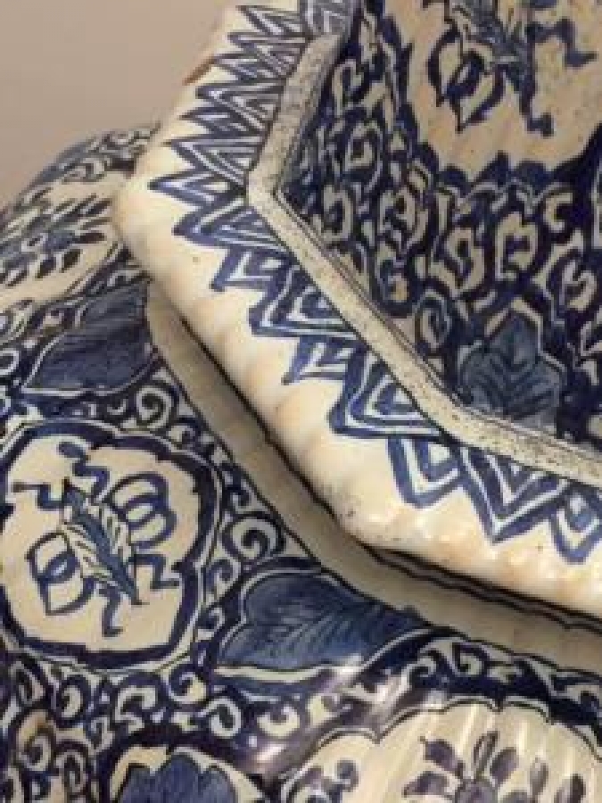 CİN HANEDAN KUTSAL ÇİFT VAZO 16 YÜZYIL 60 CM BOY KAPAKLI EL İŞİ BLUE WHITE J.G 56/15