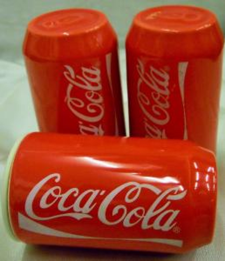 COCA COLA 3 ADET KIRMIZI SERAMİK BAHARAT TAKIMI 