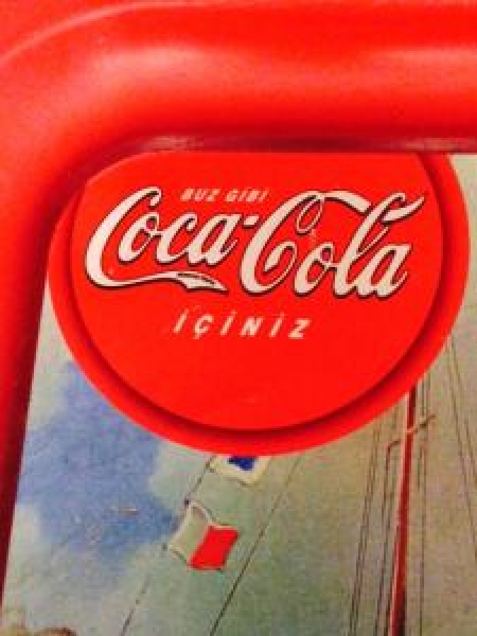 COCA COLA TENEKE BASKILI REKLAMLI TEPSİ