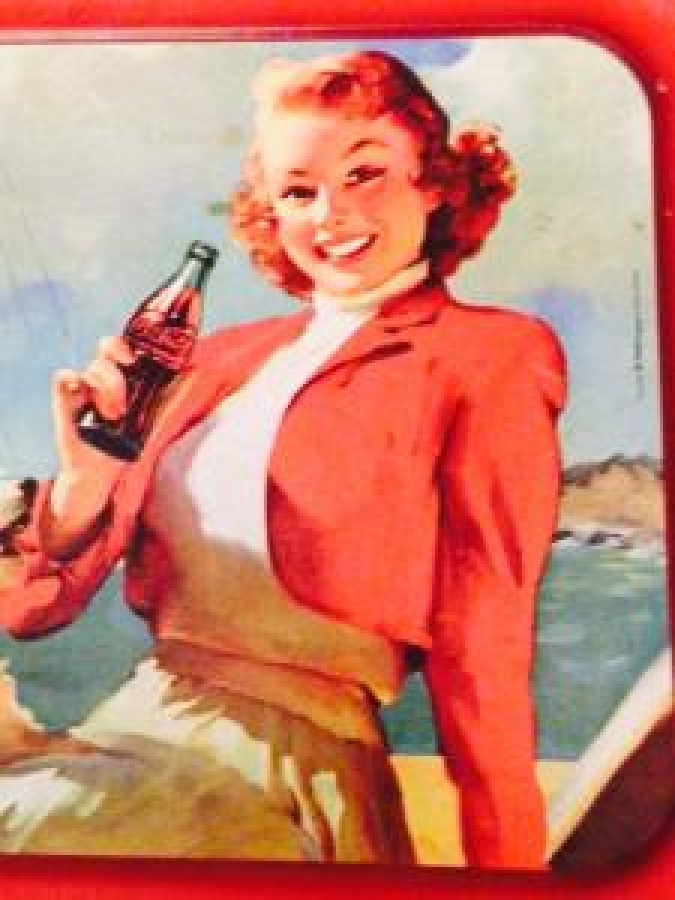 COCA COLA TENEKE BASKILI REKLAMLI TEPSİ