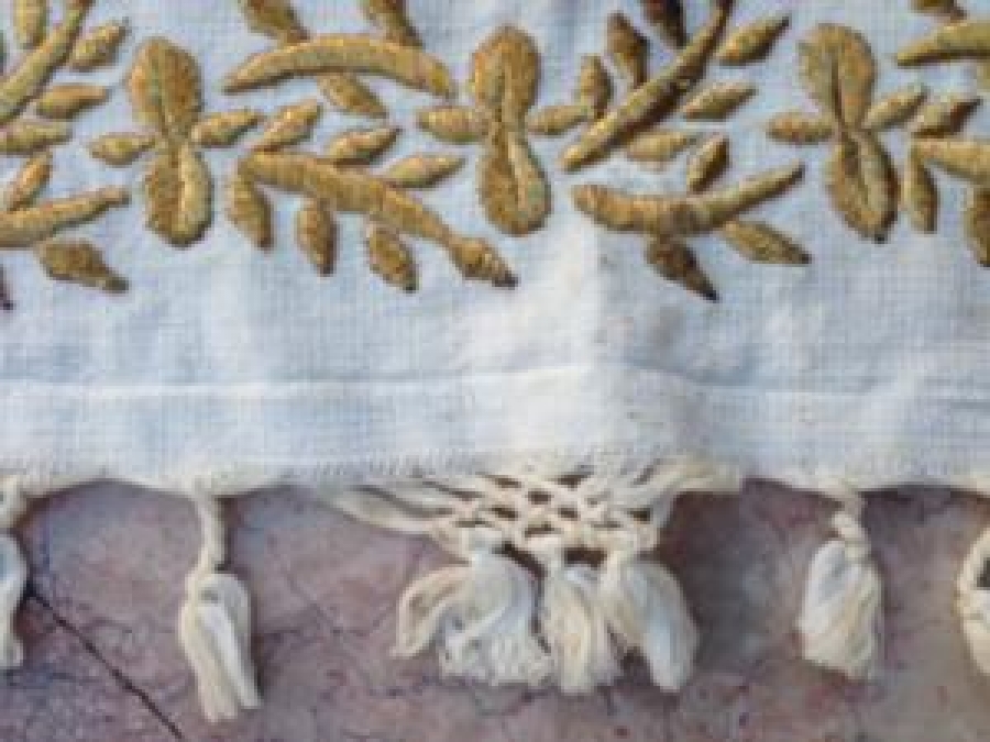 İSTANBUL İŞİ TEL KIRMA EL İŞLEMELİ EL PAMUKLU HAVLU 