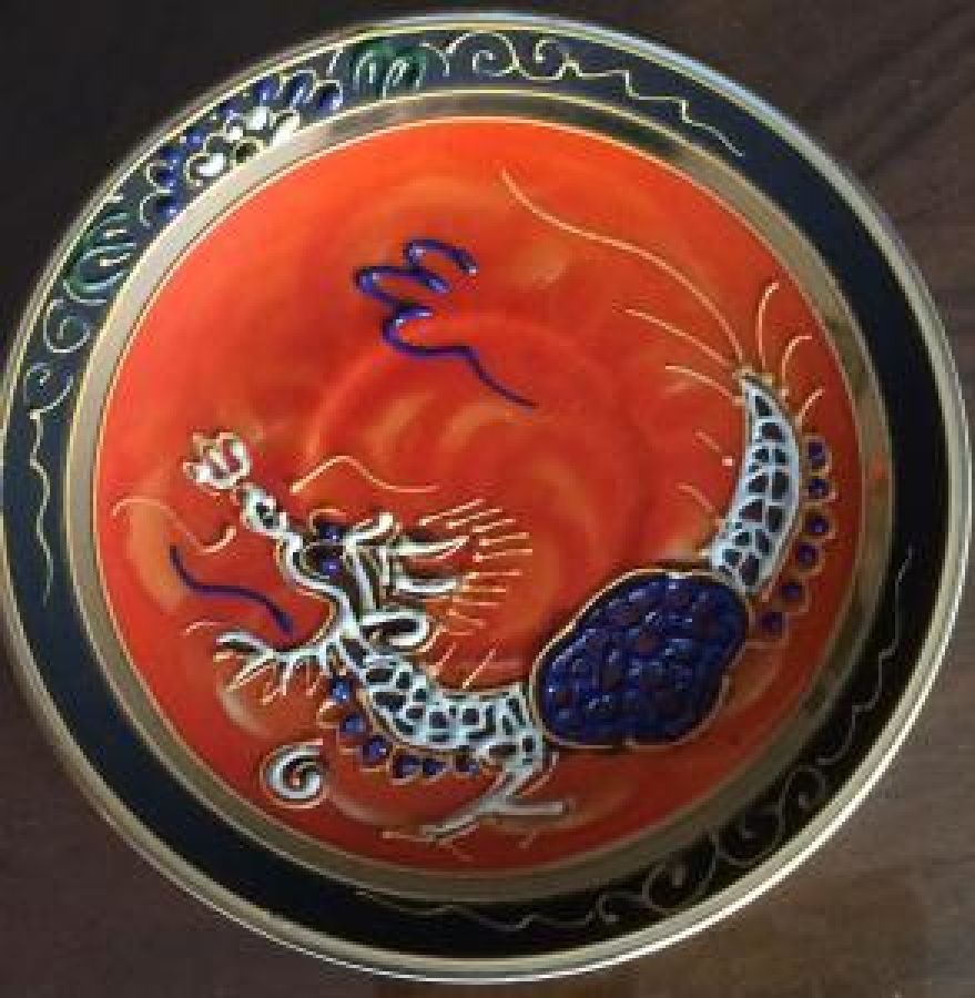 JAPON NAKASIMA PORSELEN EL YAPIMI TAM TAKIM CAY TAKIMI ÜZERİ EL İŞCİK VE KOMPLE MİNELİ 9 PARÇA