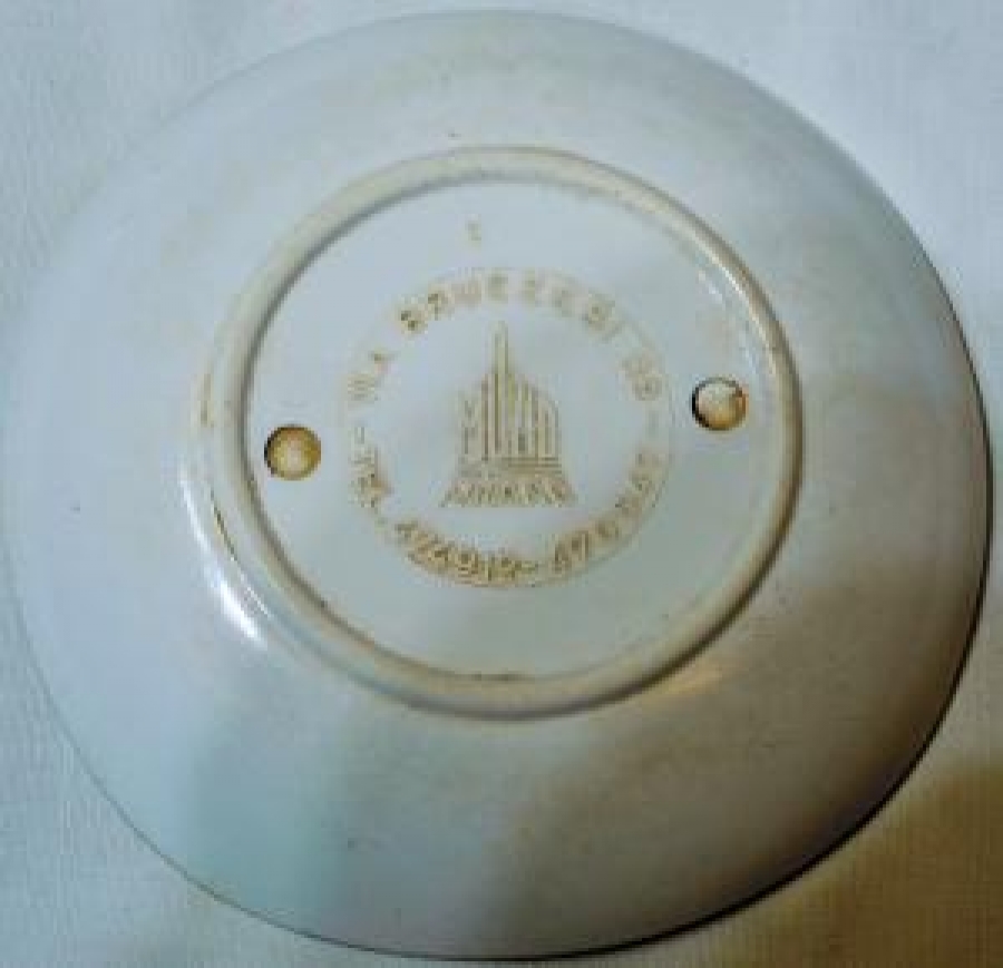 MELAMİN MILANO RESMİ EKLENMİŞ ÇAY TABAK 1960 