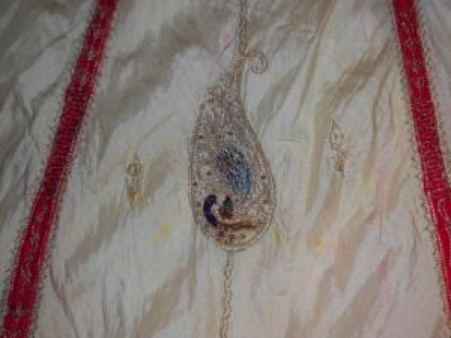 OSMANLI ÜZERİ KOMPLE SIRMALI EL İŞLEMELİ SARAY İŞİ RAKKASE CAN ETEK  ÖZEL GUNLERDE KULLANILAN