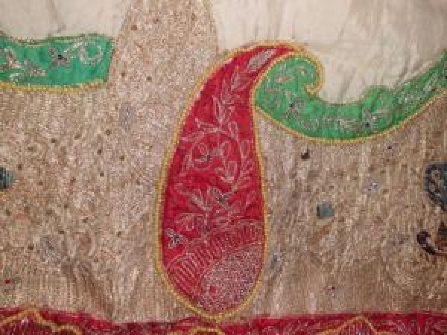 OSMANLI ÜZERİ KOMPLE SIRMALI EL İŞLEMELİ SARAY İŞİ RAKKASE CAN ETEK  ÖZEL GUNLERDE KULLANILAN