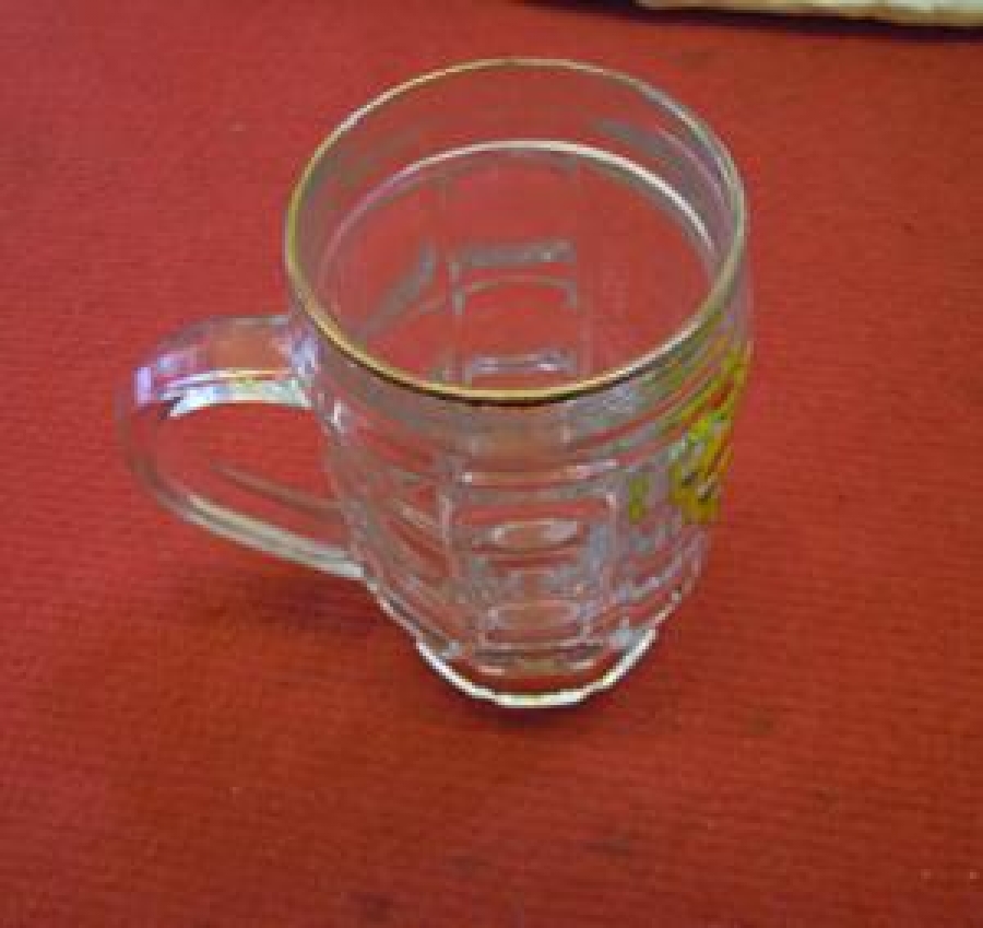 VELTINS BİRA KULPLU KALIN CAMDAN ÜZERİ REKLAMLI KUPA BARDAK