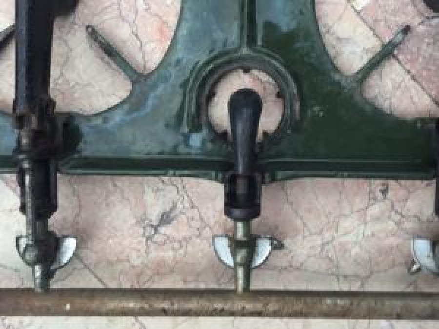 1920 JUNKER & RUH YEŞİL EMAYE DEMİR DÖKÜM 3 GÖZ GAZLI MUTAK OCAK NO: 637 D.R.P KOLEKSİYONLUK