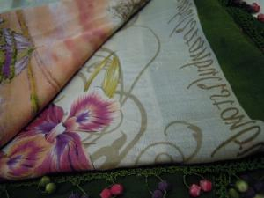 KENARI İSTANBUL HATIRASI BAŞ ÖRTÜSÜ DANTELLİ YAZMA 