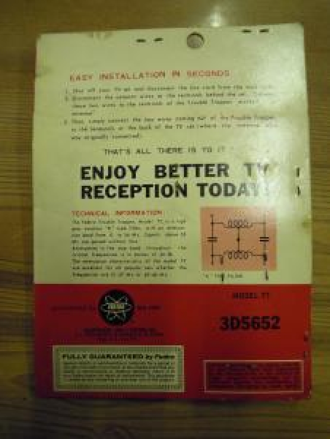 STOP TV INTERFERENCE TV TROUBLE TRAPPER TELEVİZYON PARAZİT GİDERİCİ 