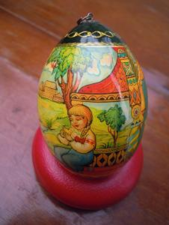 TENEKE PASKALYA HEDİYE CAM AĞACA ASILAN YUMURTA EL BOYAMA 