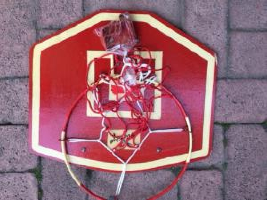 1970 BASKET POTASI AHŞAP ASILABİLİR EL BOYAMASI YERLİ SERİ EL YAPIMI 