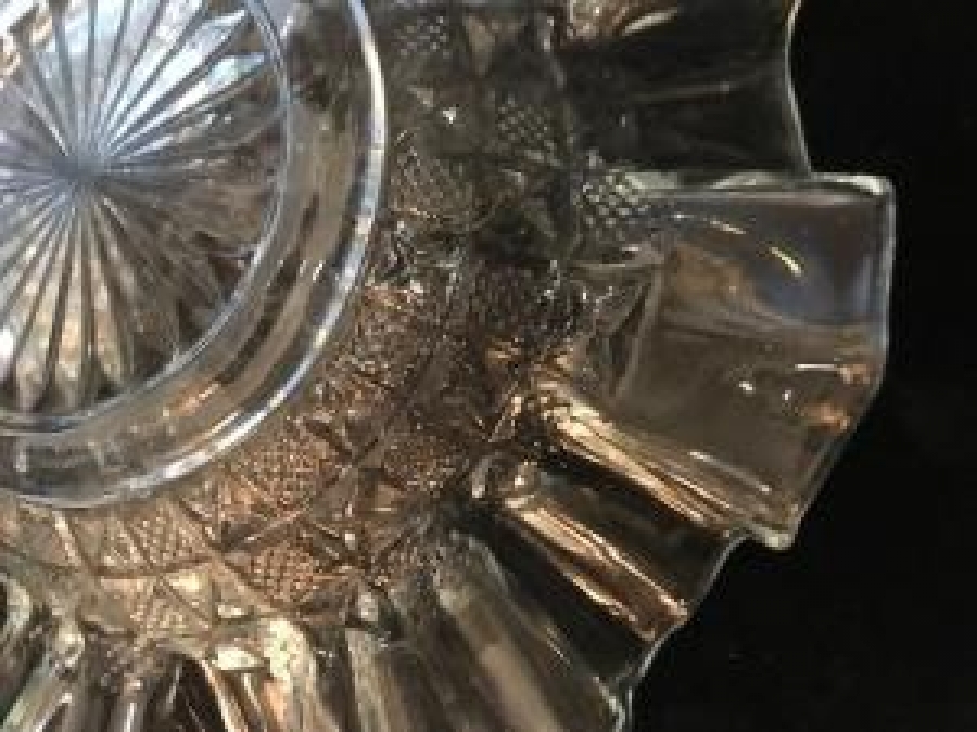 BEYAZ BİLLÜR CAM MARUL DESENLİ LOKUMLUK