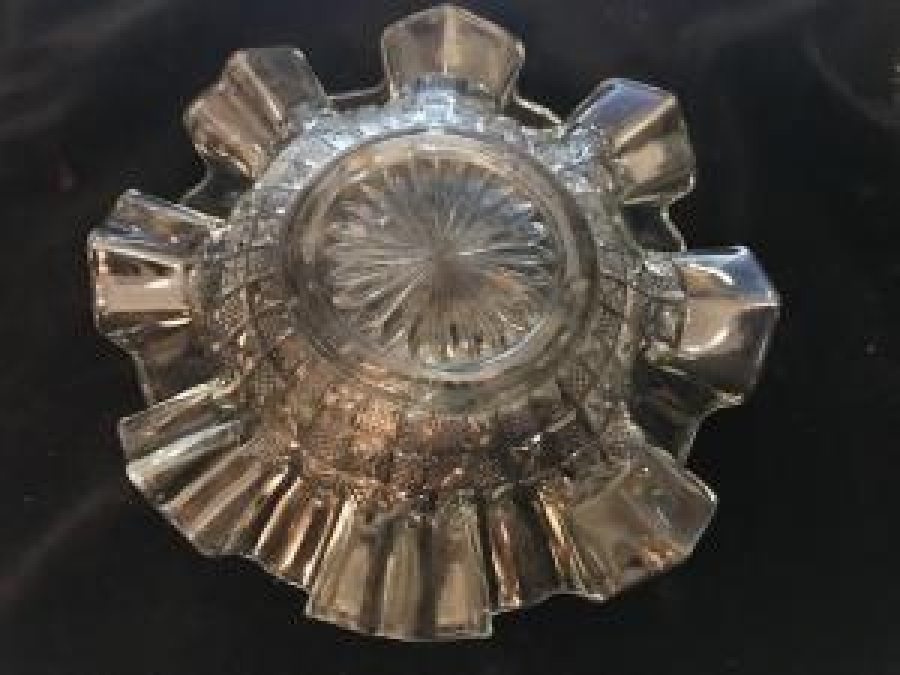 BEYAZ BİLLÜR CAM MARUL DESENLİ LOKUMLUK