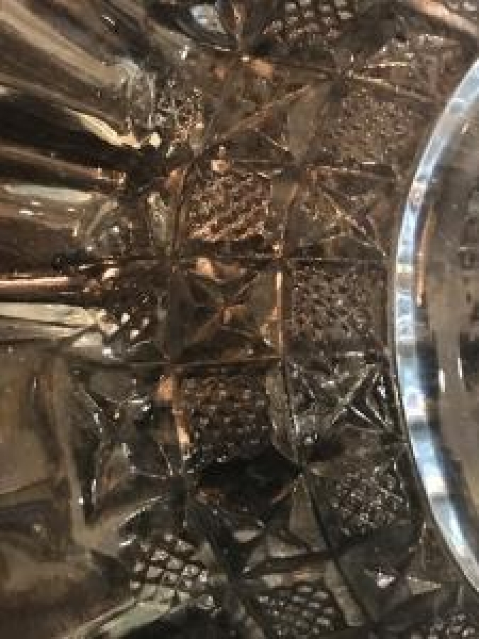 BEYAZ BİLLÜR CAM MARUL DESENLİ LOKUMLUK