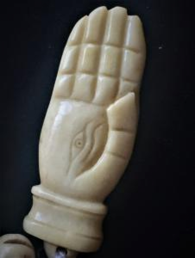 İMAMESİ EL ŞEKLİNDE 15 HABBELİ EL İŞİ KEMİK TESPİH 