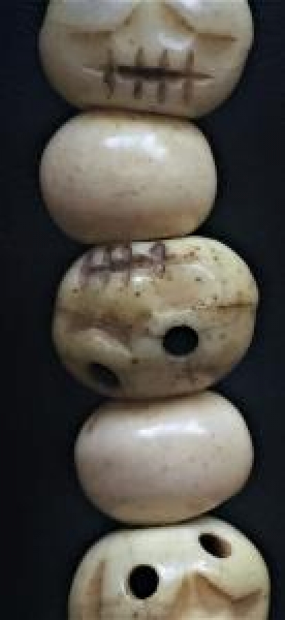 İMAMESİ EL ŞEKLİNDE 15 HABBELİ EL İŞİ KEMİK TESPİH 