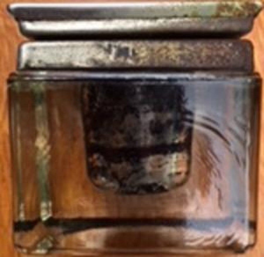 METAL KAPAKLI BİLLÜR CAM MÜREKKEP KOYULARAK YAZI HOKKA 