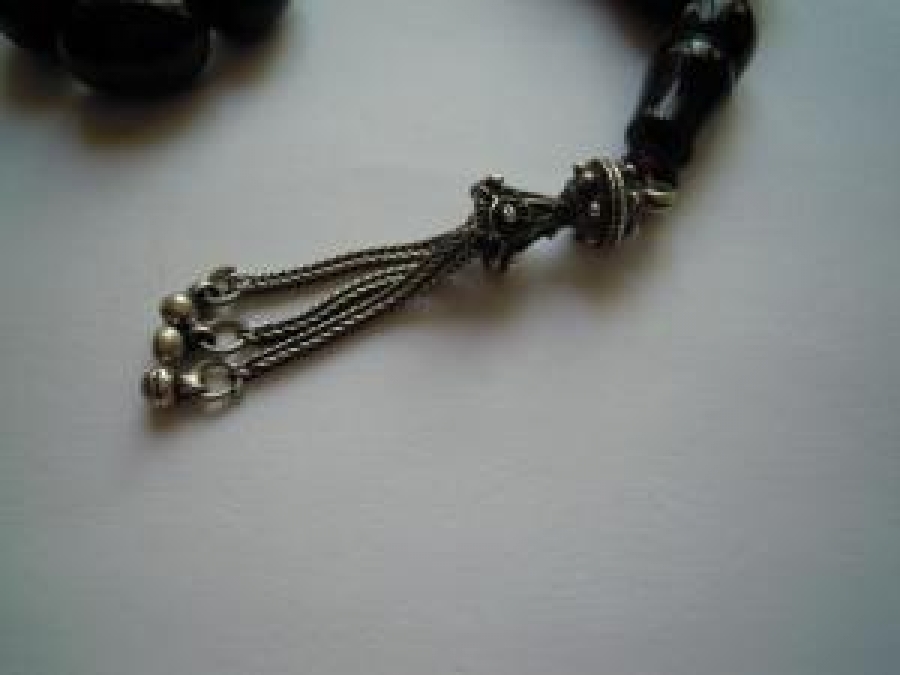 OLTU TAŞLI SİYAH RENKLİ TESPİH 33 LUK 