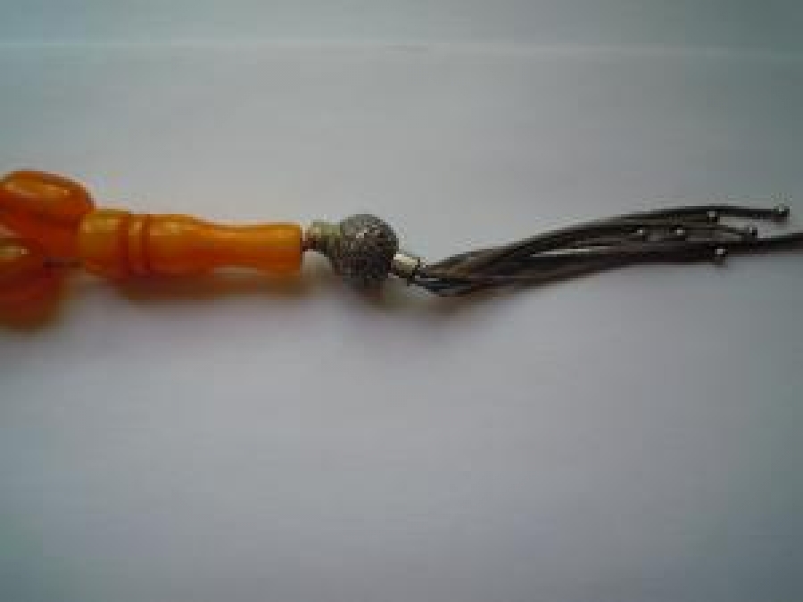 SIKMA KEHRİBAR SARI RENKLİ 33 LÜK TESPİH 