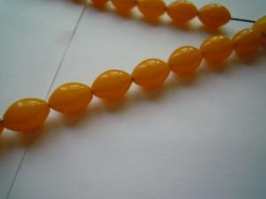 SIKMA KEHRİBAR SARI RENKLİ 33 LÜK TESPİH 