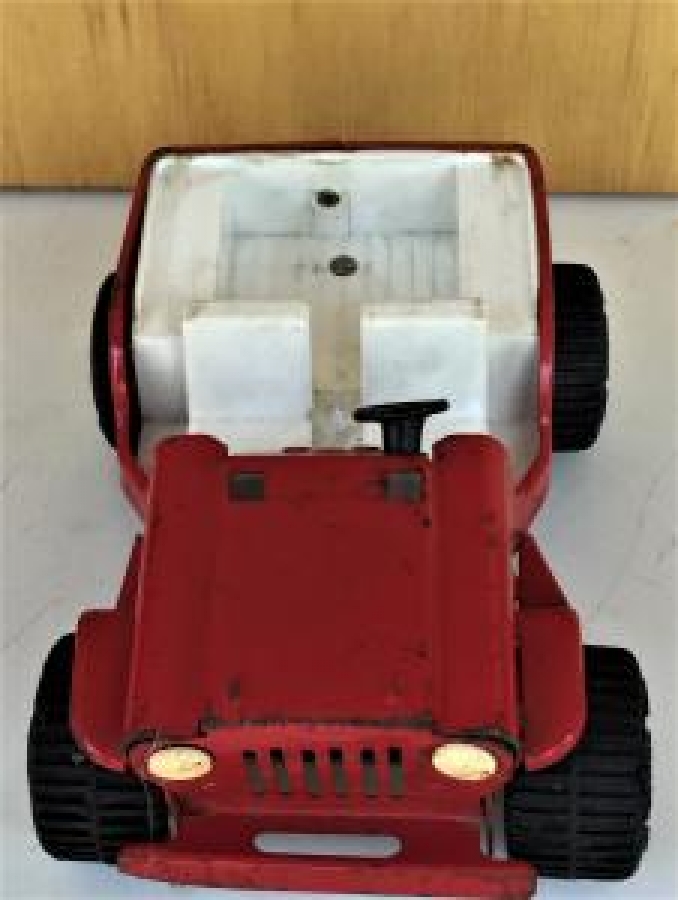 USA AMERİKA TONKA KIRMIZI JİP METAL TENEKE  OYUNCAK ARABA