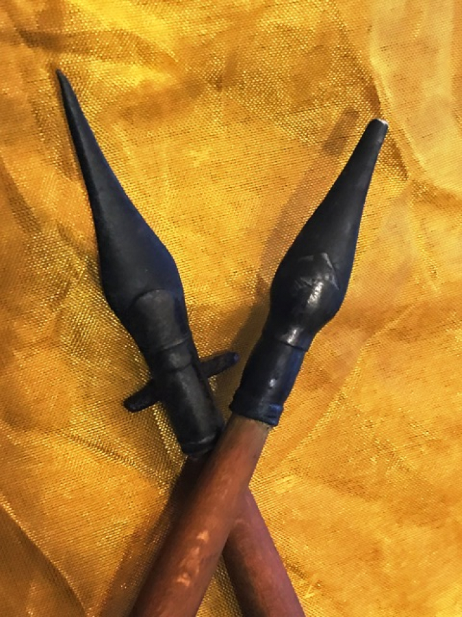 OSMANLI 2 ADET GÜMÜŞ UCLU İRİ BOYDA TEKKE DİVİT KALEMLERİ